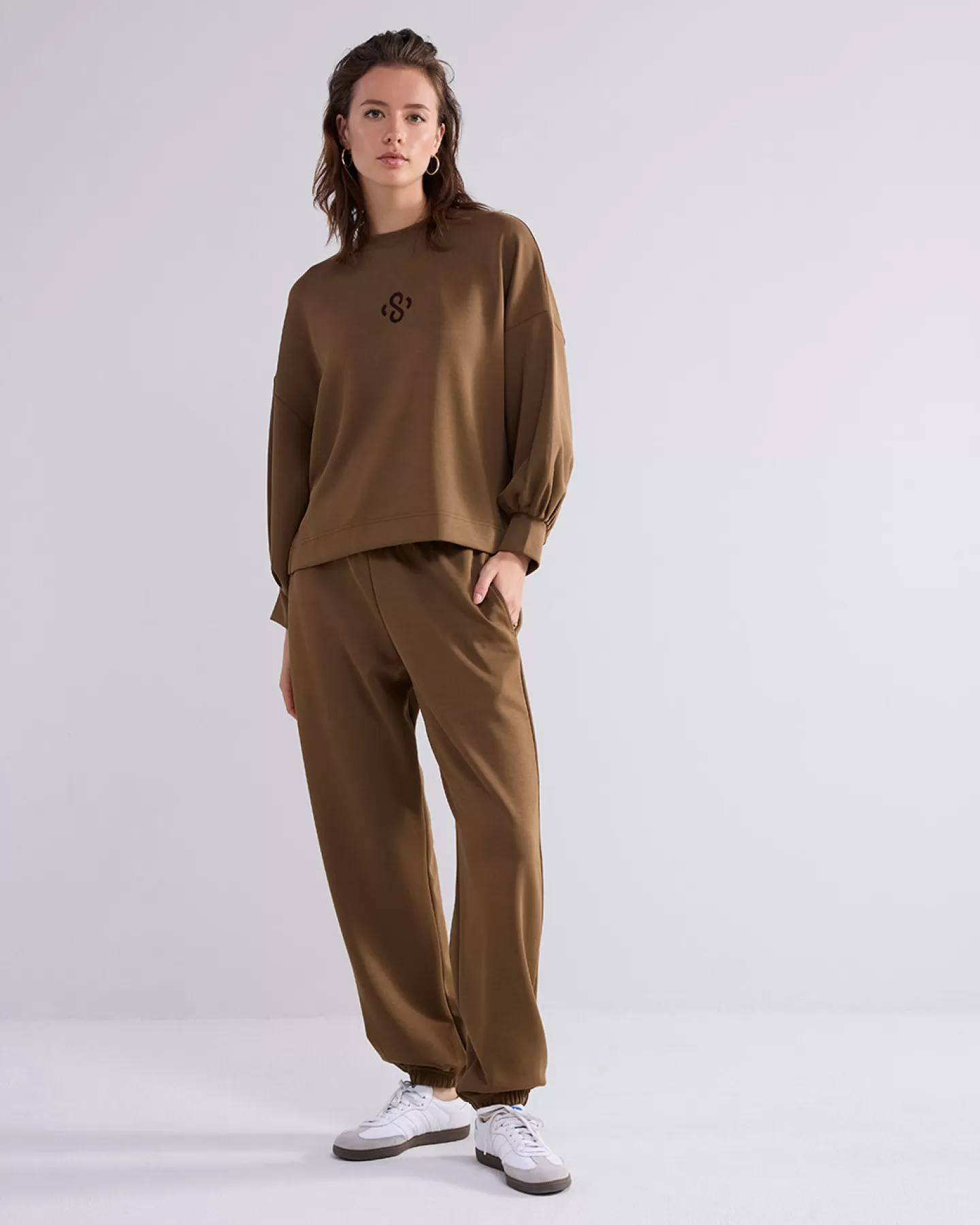 Truien & Vesten>Summum Boxy Sweatshirt Scuba Groen
