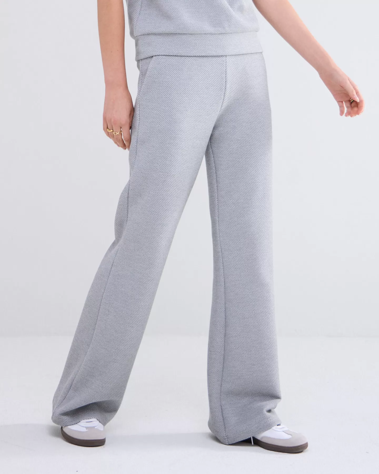 Broeken & Jumpsuits>Summum Broek Wafelstructuur Grijs