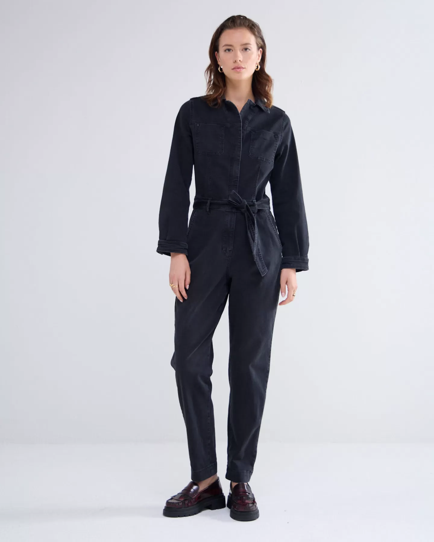 Broeken & Jumpsuits>Summum Denim Jumpsuit Zwart