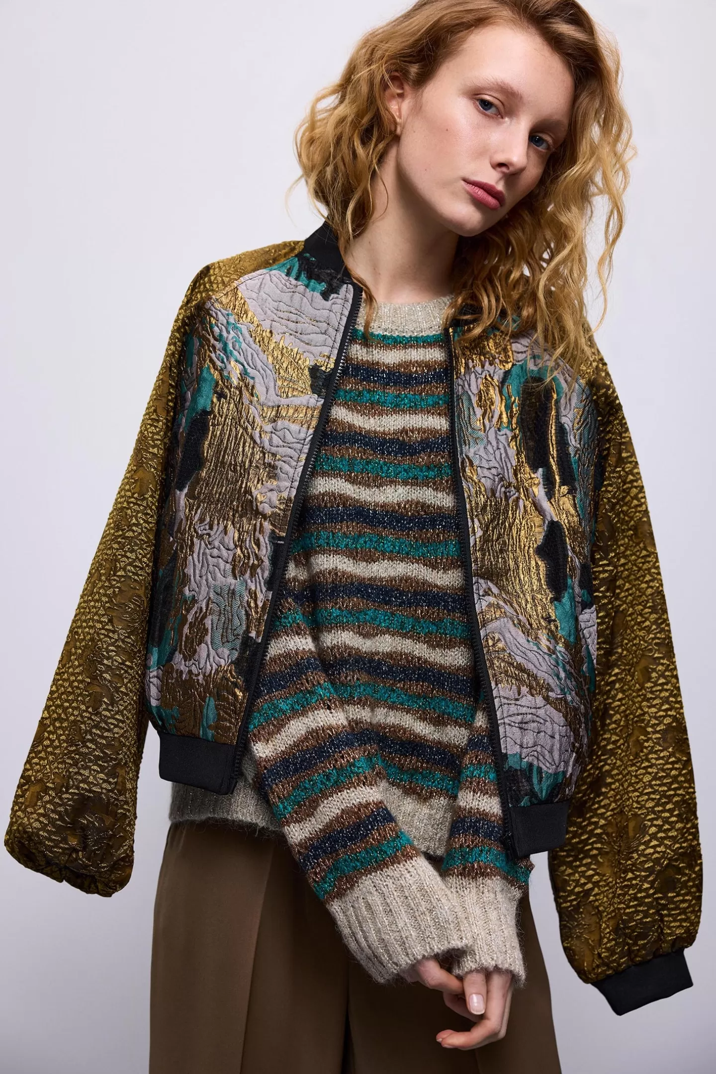 Truien & Vesten>Summum Multi Colour Alpaca Lurex Sweater Multicolor