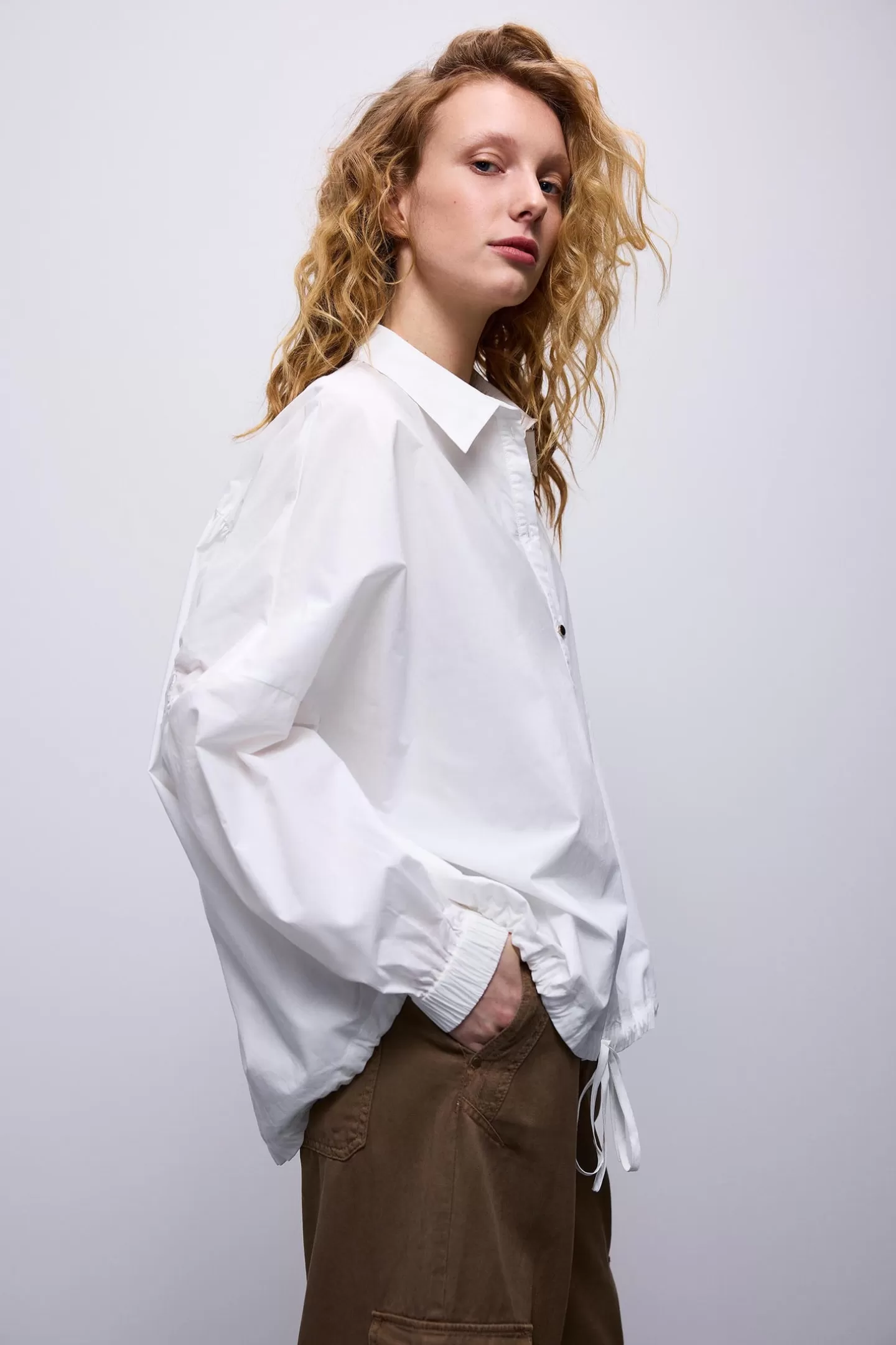 Blouses>Summum Oversized Katoenen Blouse Wit