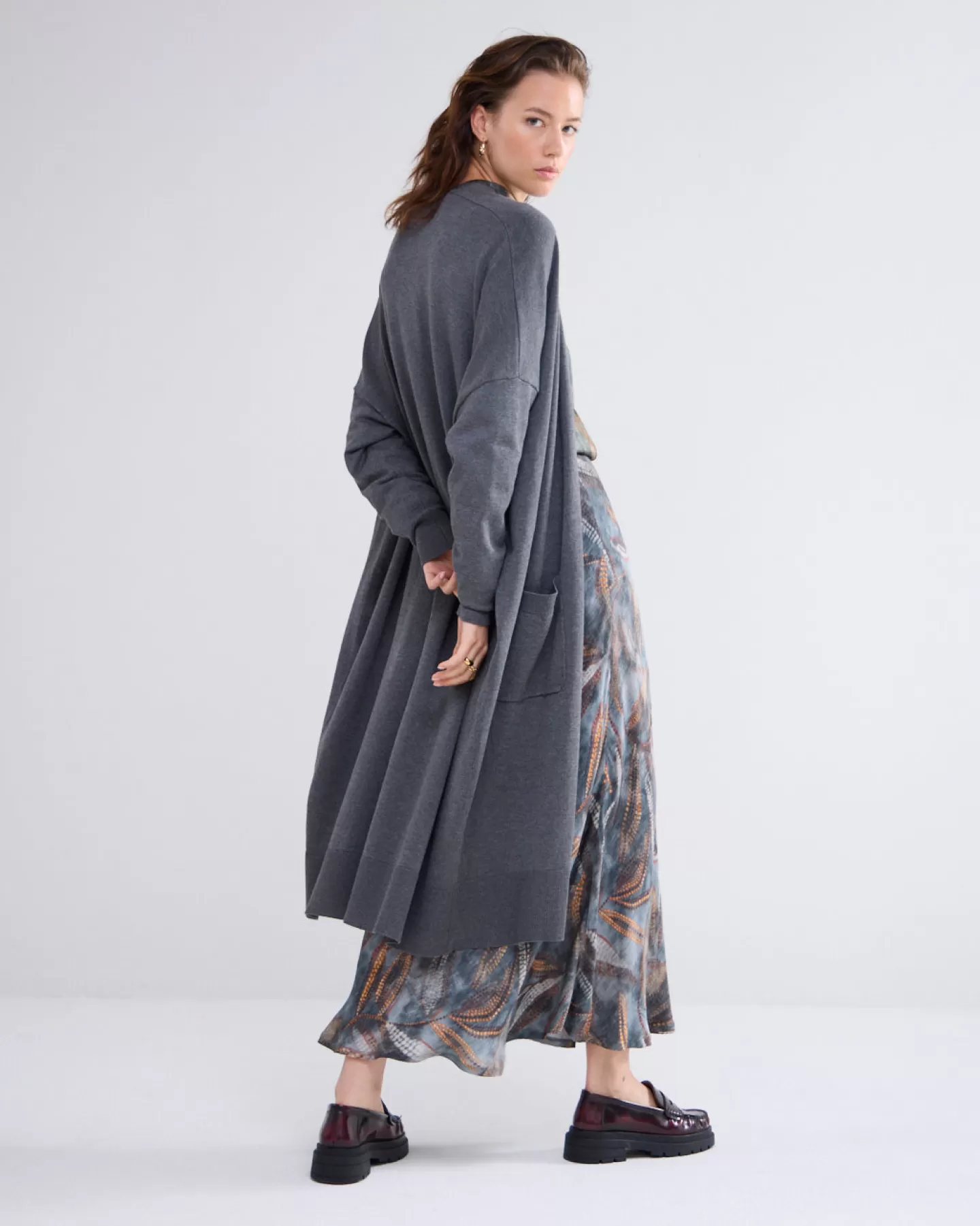 Truien & Vesten>Summum Oversized Lang Vest Grijs