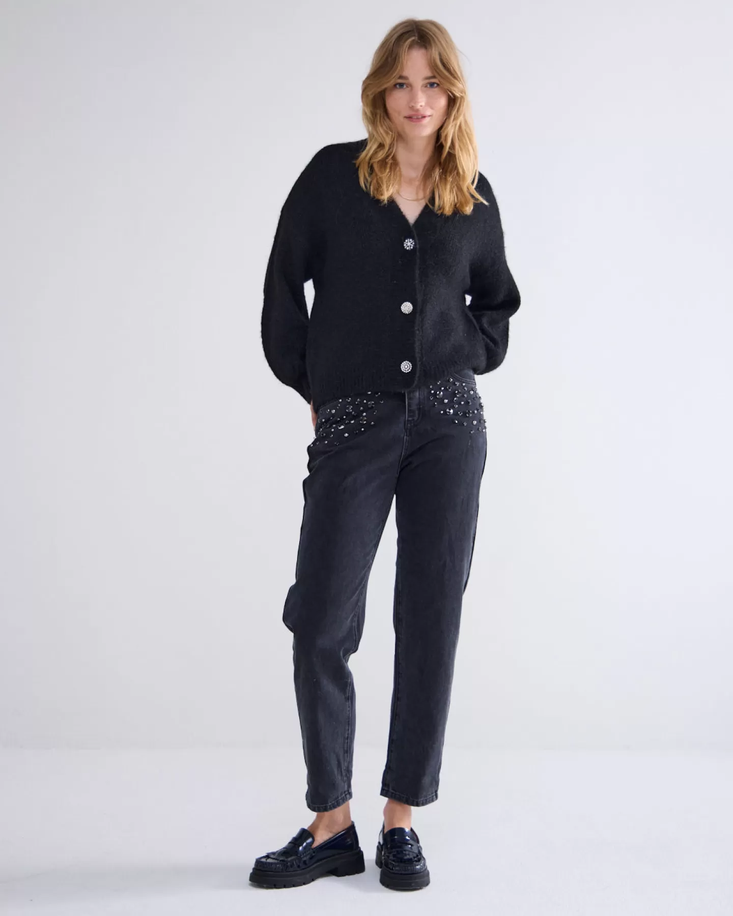 Truien & Vesten>Summum Oversized Vest Zwart