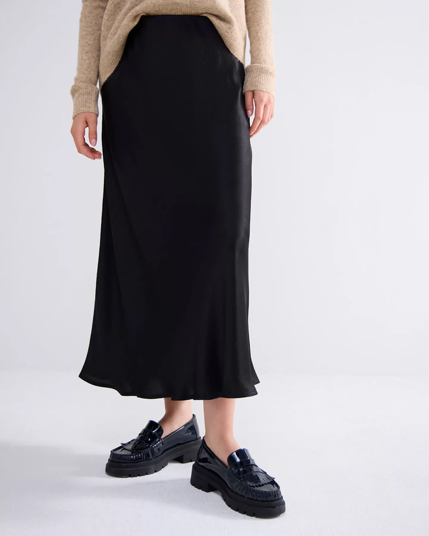 Rokken>Summum Schuine Rok Zwart