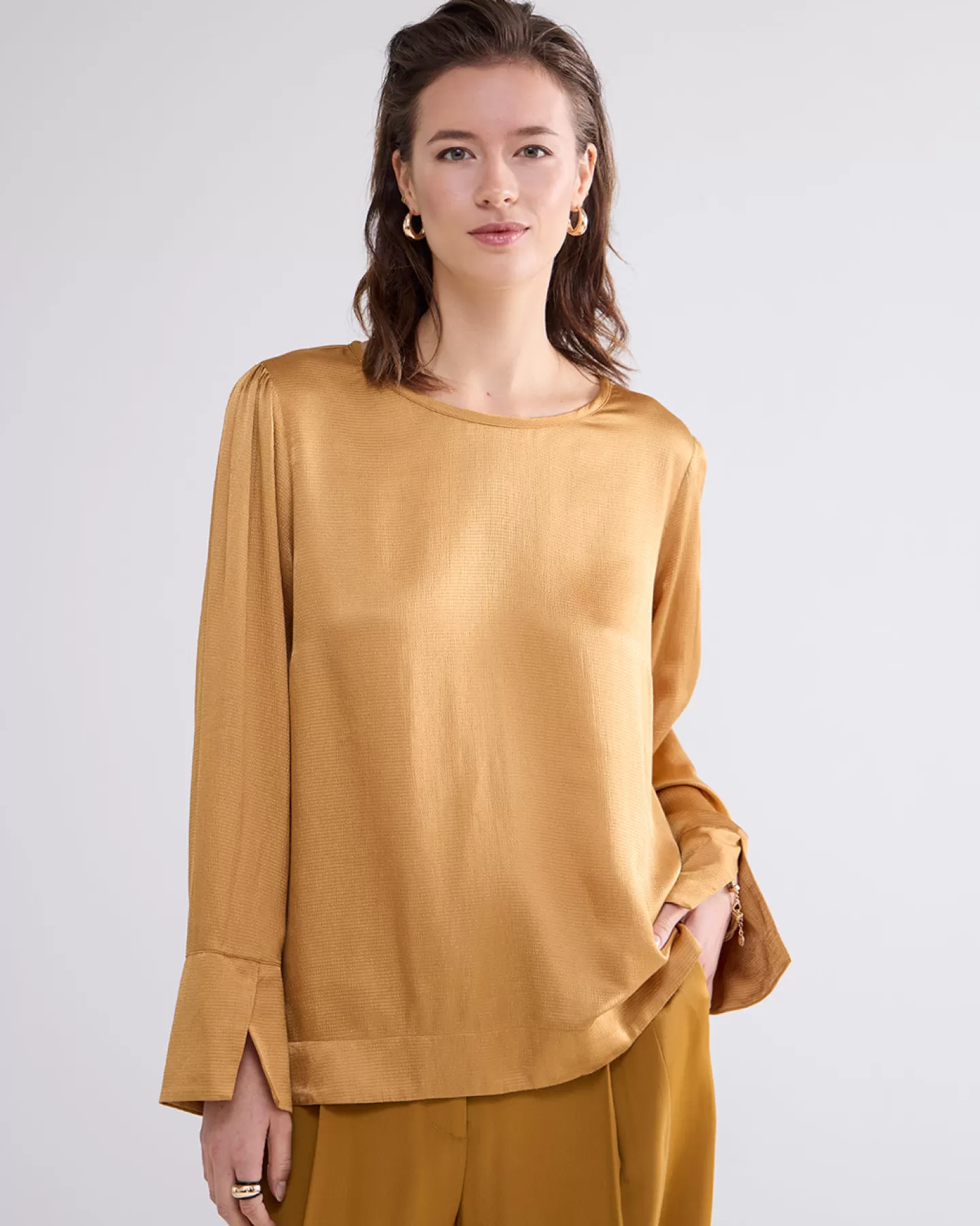 Blouses>Summum Slanke Top Met Glans