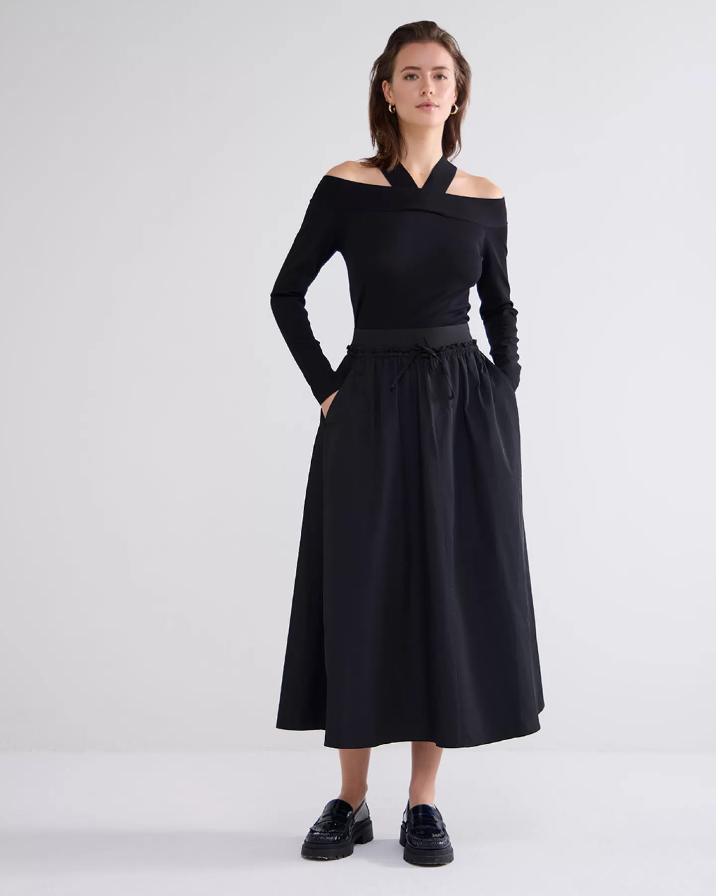 Truien & Vesten>Summum Top Met Blote Schouders Zwart