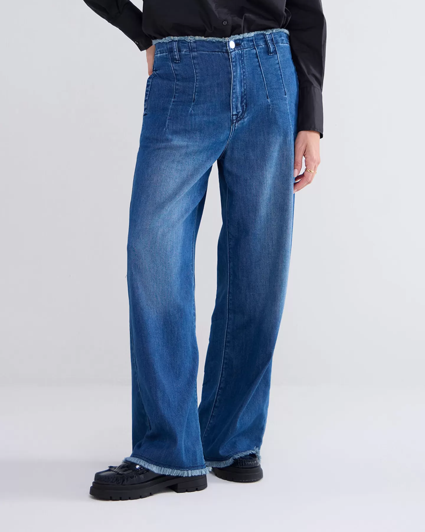 Jeans>Summum Wide Leg Jeans Blauw